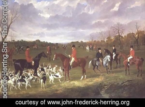 John Frederick Herring Snr - The Meet of the East Suffolk Hounds at Chippenham Park