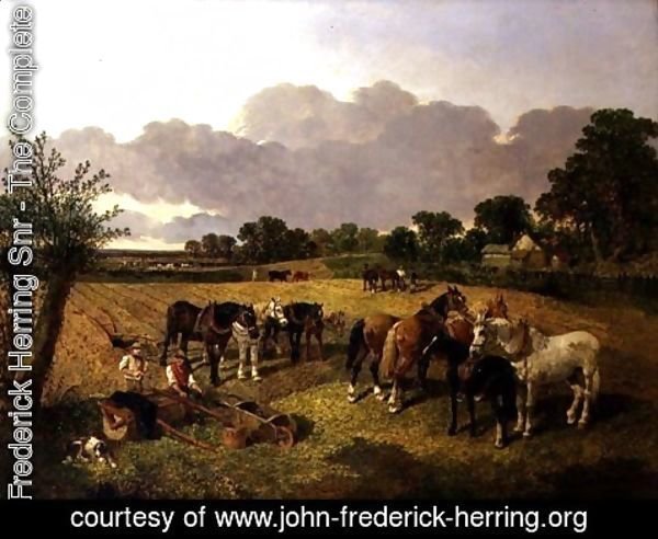 John Frederick Herring Snr - Resting Plough Team