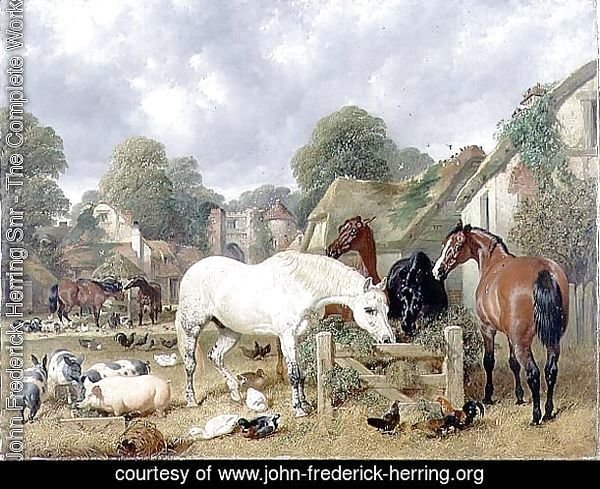 Horses in a Paddock, 1852