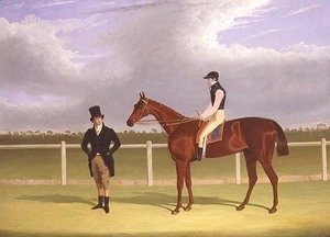 The Hon. E. Petre's 'Rowton', winner of the St. Leger with Bill Scott up, 1829