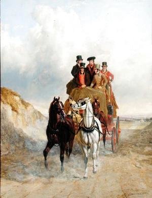 John Frederick Herring Snr - The Royal Mail Coach on the Road, 1841