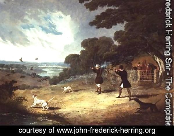 John Frederick Herring Snr - Partridge shooting at Six Mile Bottom