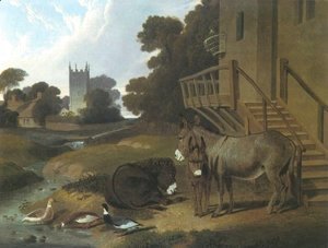 John Frederick Herring Snr - Donkey And Ducks 1833
