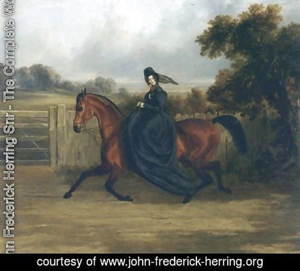 Lady Rush Out Riding Sidesaddle 1843