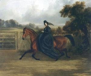 John Frederick Herring Snr - Lady Rush Out Riding Sidesaddle 1843