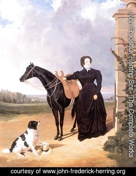 Lady With Her Mount and Spaniel 1823