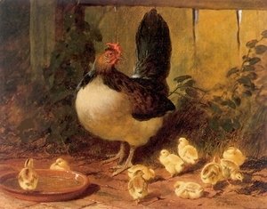 John Frederick Herring Snr - The Proud Mother Hen and Chicks 1852