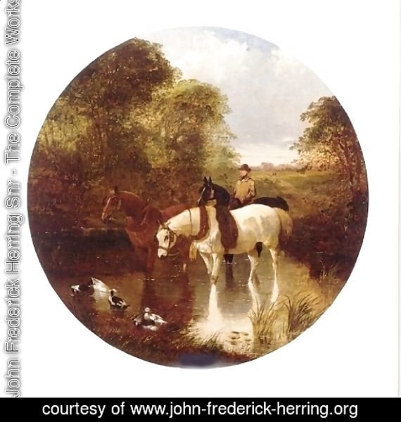 John Frederick Herring Snr - Watering Horses