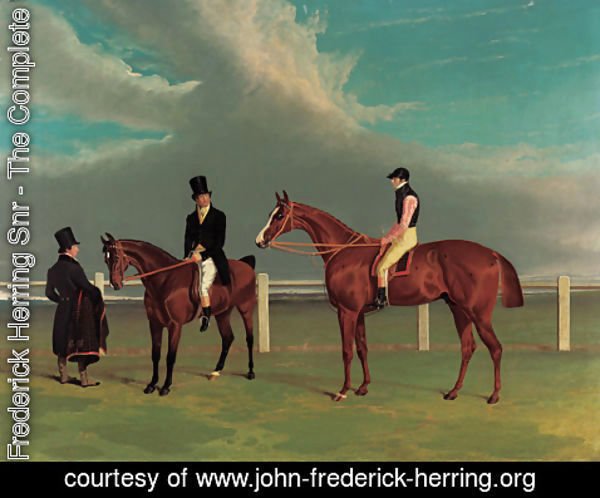 John Frederick Herring Snr - The Colonel, a chestnut racehorse, winner of the Great St. Leger Stakes, Doncaster, 1828, with William Scott up, the Hon. Edward Petre