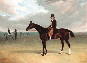 John Frederick Herring Snr - The Marquess of Exeter's Galata with her trainer Job Marson up