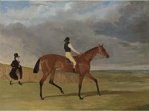 Matilda, Winner Of The 1827 Great St. Leger, With James Robinson Up And Trainer Jonathan Scott
