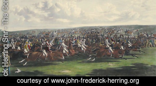 John Frederick Herring Snr - The Start of the Memorable Derby of 1844, engraved by Charles Hunt (1803-77)
