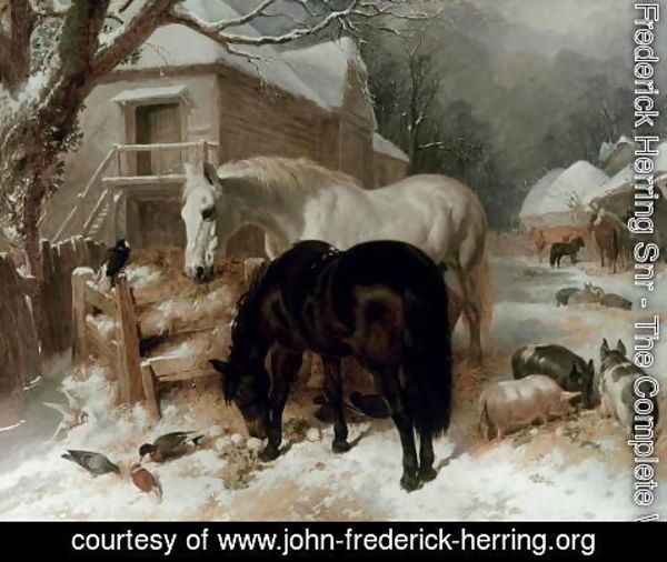 John Frederick Herring Snr - Farmyard Scene