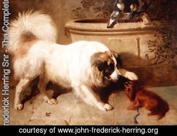 John Frederick Herring Snr - A Friendly Gesture, 1847