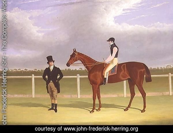 The Hon. E. Petre's 'Rowton', winner of the St. Leger with Bill Scott up, 1829