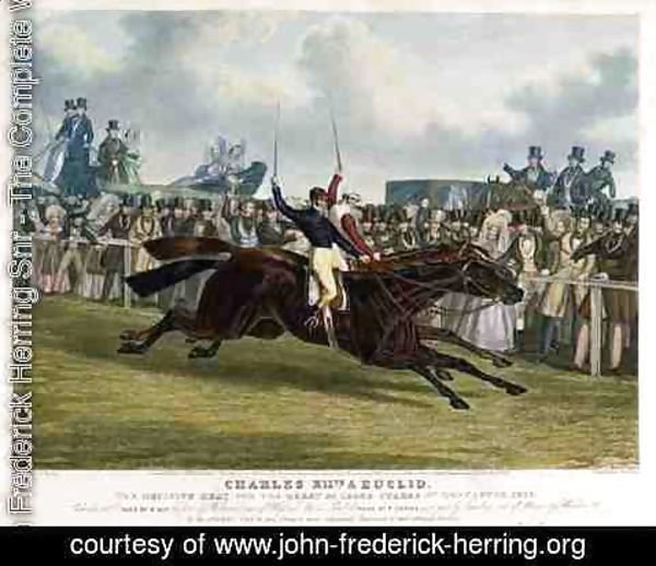 John Frederick Herring Snr - 'Charles XII' and 'Euclid', The Decisive Heat for the Great St. Leger Stakes at Doncaster, 1839