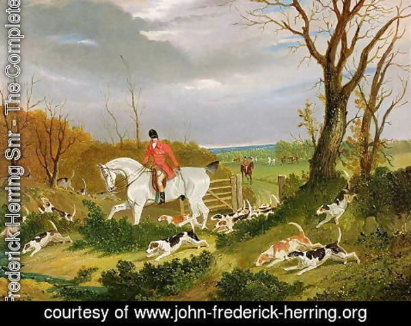 John Frederick Herring Snr - The Suffolk Hunt - Going to Cover near Herringswell