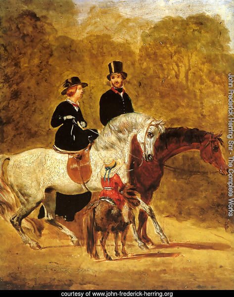 Sketch of Queen Victoria, The Prince Consort & HRH Prince Albert Edward