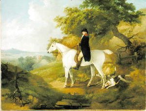 Oil Paintings of 5 A Cart Horse And Driver Outside A 