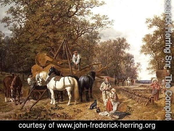 John Frederick Herring Snr - The Timber Waggon, 1858