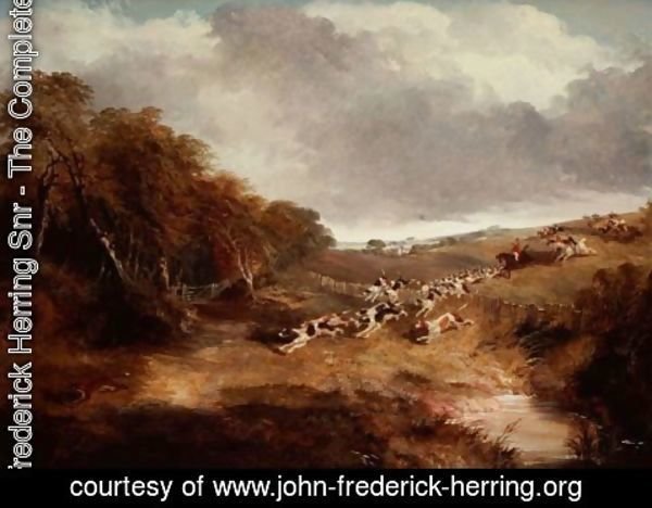 John Frederick Herring Snr - The Cambridgeshire Hunt: Full Cry, 1845