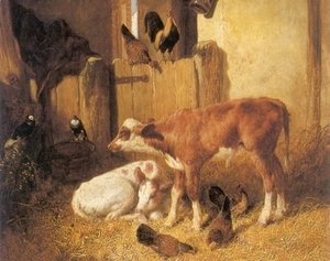 John Frederick Herring Snr - Contentment 1848 In the Barn