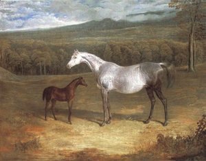 John Frederick Herring Snr - Jack Spigot Foal With Mother 1818