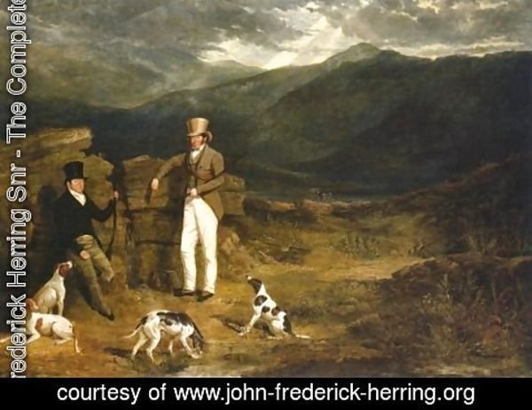 John Frederick Herring Snr - John Barker With Pointers 1824