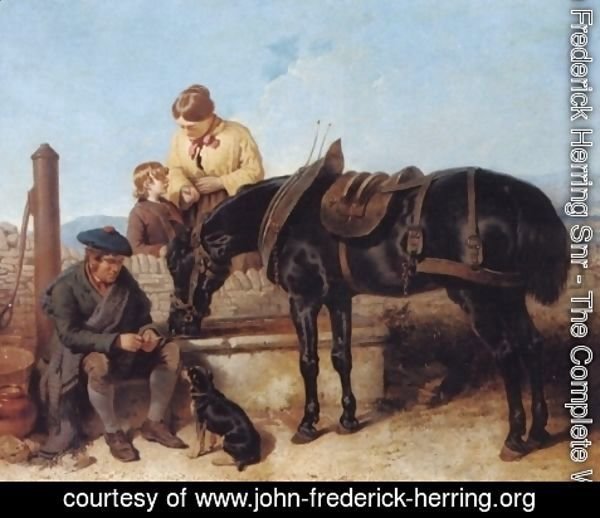 John Frederick Herring Snr - Watering Place Dear Dumfries