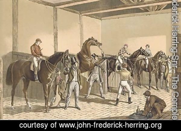 John Frederick Herring Snr - Fores Stable Scenes Thorough Breds