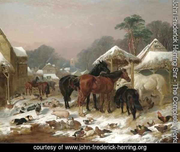 The Farmyard In Winter