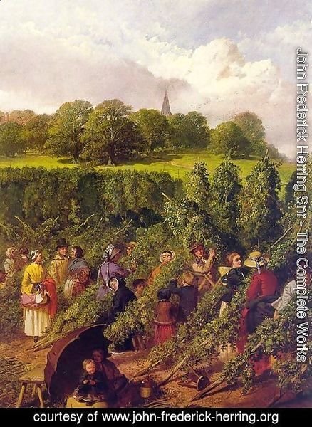 John Frederick Herring Snr - The Hop Pickers  1855